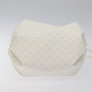 GUCCI Micro GG Supreme Shoulder Bag PVC White Gold 564580 Auth 126953-5