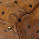MCM Logogram Vicetos Boston Bag PVC Leather 2way Brown Gold Auth 126956-10