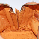 MCM Logogram Vicetos Boston Bag PVC Leather 2way Brown Gold Auth 126956-19