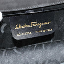 Salvatore Ferragamo Gancini Chain Bag Patent Leather Black Gold Auth 126967-16