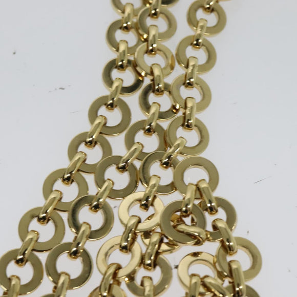 Salvatore Ferragamo Gancini Chain Bag Patent Leather Black Gold Auth 126967