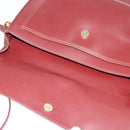 CARTIER Must Line Shoulder Bag Leather Bordeaux Gold Auth 126970-14