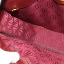 CARTIER Must Line Shoulder Bag Leather Bordeaux Gold Auth 126970-18