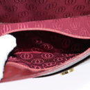 CARTIER Must Line Shoulder Bag Leather Bordeaux Gold Auth 126970-19