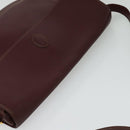 CARTIER Must Line Shoulder Bag Leather Bordeaux Gold Auth 126970-6