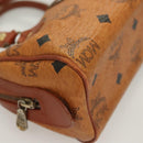 MCM Logogram Vicetos Hand Bag PVC Leather 2way Brown Gold Auth 126977-10