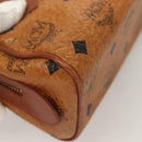 MCM Logogram Vicetos Hand Bag PVC Leather 2way Brown Gold Auth 126977-12