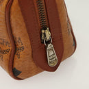 MCM Logogram Vicetos Hand Bag PVC Leather 2way Brown Gold Auth 126977-14