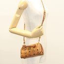 MCM Logogram Vicetos Hand Bag PVC Leather 2way Brown Gold Auth 126977-21