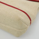 BALLY Hand Bag Canvas 2way Beige Gold Auth 126979-9