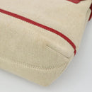 BALLY Hand Bag Canvas 2way Beige Gold Auth 126979-15