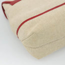 BALLY Hand Bag Canvas 2way Beige Gold Auth 126979-16