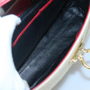 BALLY Hand Bag Canvas 2way Beige Gold Auth 126979-11