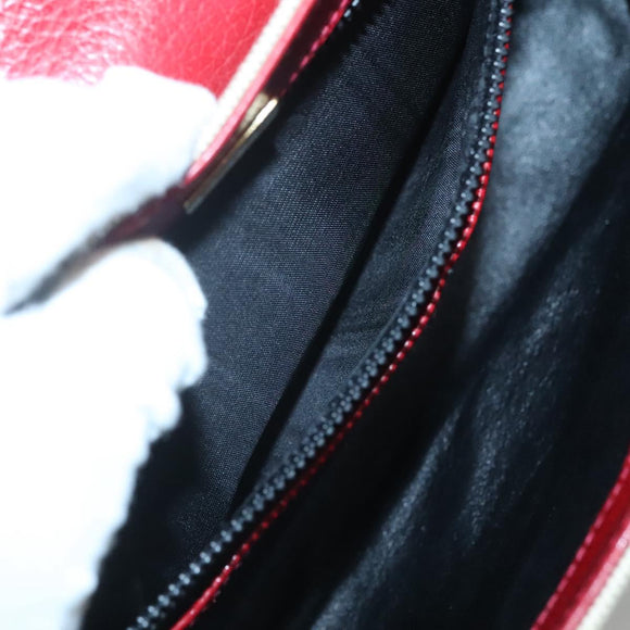 BALLY Hand Bag Canvas 2way Beige Gold Auth 126979