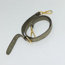 PRADA Hand Bag Leather 2way Gray Gold Auth 126985-22
