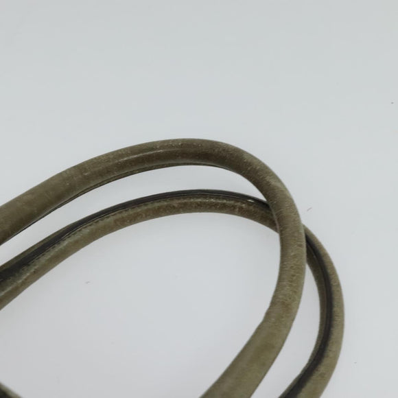 PRADA Hand Bag Leather 2way Gray Gold Auth 126985