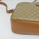 CELINE Macadam Canvas Shoulder Bag Beige Gold Auth 126988-14
