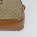 CELINE Macadam Canvas Shoulder Bag Beige Gold Auth 126988-9