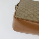 CELINE Macadam Canvas Shoulder Bag Beige Gold Auth 126988-12