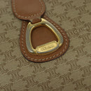 CELINE Macadam Canvas Shoulder Bag Beige Gold Auth 126988-14