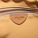 CELINE Macadam Canvas Shoulder Bag Beige Gold Auth 126988-18