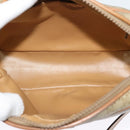 CELINE Macadam Canvas Shoulder Bag Beige Gold Auth 126988-10
