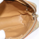 CELINE Macadam Canvas Shoulder Bag Beige Gold Auth 126988-17