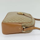 CELINE Macadam Canvas Shoulder Bag Beige Gold Auth 126988-4