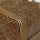 CELINE Macadam Canvas Shoulder Bag PVC Brown Gold Auth 126992-8