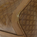 CELINE Macadam Canvas Shoulder Bag PVC Brown Gold Auth 126992-15