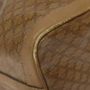 CELINE Macadam Canvas Shoulder Bag PVC Brown Gold Auth 126992-17