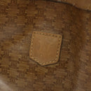 CELINE Macadam Canvas Shoulder Bag PVC Brown Gold Auth 126992-18