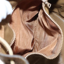 CELINE Macadam Canvas Shoulder Bag PVC Brown Gold Auth 126992-11