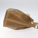 CELINE Macadam Canvas Shoulder Bag PVC Brown Gold Auth 126992-3