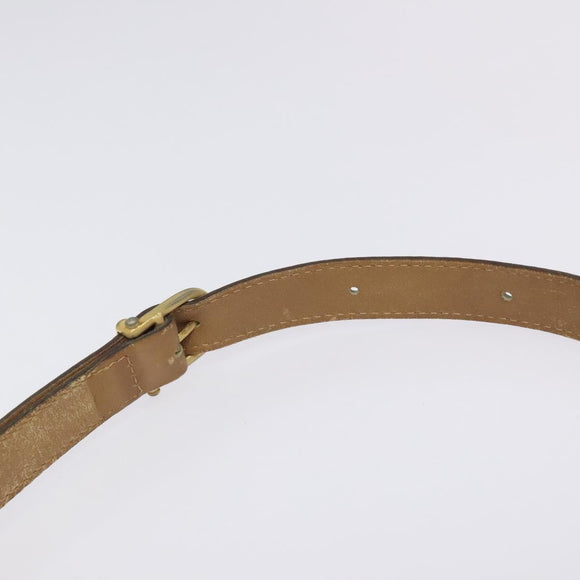 CELINE Macadam Canvas Shoulder Bag PVC Brown Gold Auth 126992