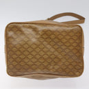 CELINE Macadam Canvas Shoulder Bag PVC Brown Gold Auth 126992-5