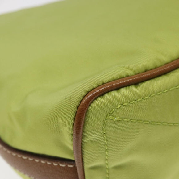 PRADA Shoulder Bag Nylon Silver Light green Auth 126993V