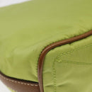 PRADA Shoulder Bag Nylon Silver Light green Auth 126993V-16