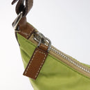PRADA Shoulder Bag Nylon Silver Light green Auth 126993V-18