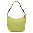 PRADA Shoulder Bag Nylon Silver Light green Auth 126993V-2