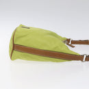 PRADA Shoulder Bag Nylon Silver Light green Auth 126993V-3