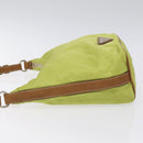 PRADA Shoulder Bag Nylon Silver Light green Auth 126993V-5