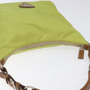 PRADA Shoulder Bag Nylon Silver Light green Auth 126993V-6