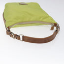 PRADA Shoulder Bag Nylon Silver Light green Auth 126993V-7
