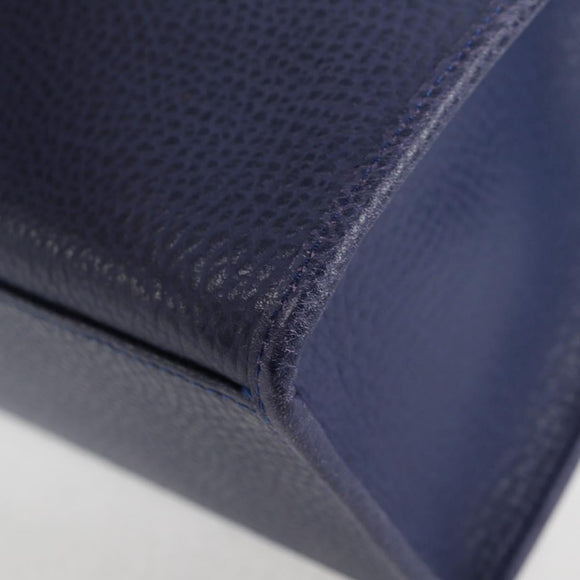 Christian Dior Hand Bag Leather 2way Purple Gold Auth 126994V