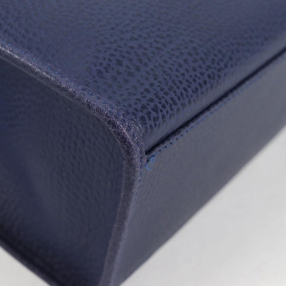 Christian Dior Hand Bag Leather 2way Purple Gold Auth 126994V