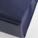 Christian Dior Hand Bag Leather 2way Purple Gold Auth 126994V-16