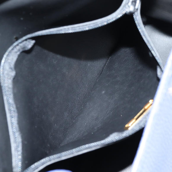 Christian Dior Hand Bag Leather 2way Purple Gold Auth 126994V