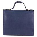 Christian Dior Hand Bag Leather 2way Purple Gold Auth 126994V-2