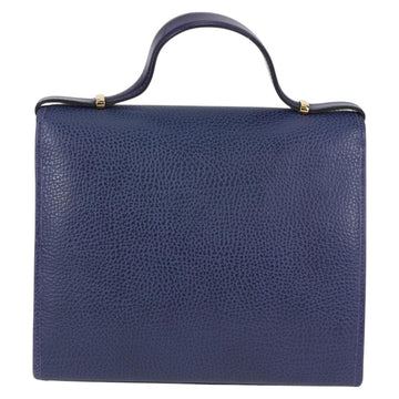 Christian Dior Hand Bag Leather 2way Purple Gold Auth 126994V - 0